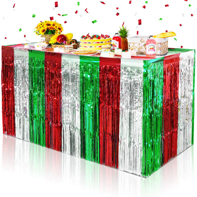 6 Pack Christmas Table Skirt